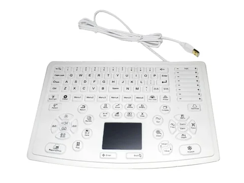 CTouch-10外接键盘特写,白色防水键盘配USB线